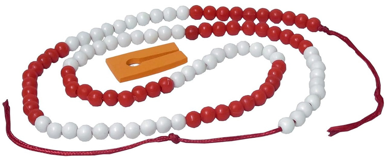 Math Hundred 100 Stringing Big Beads - Ganit Mala Big