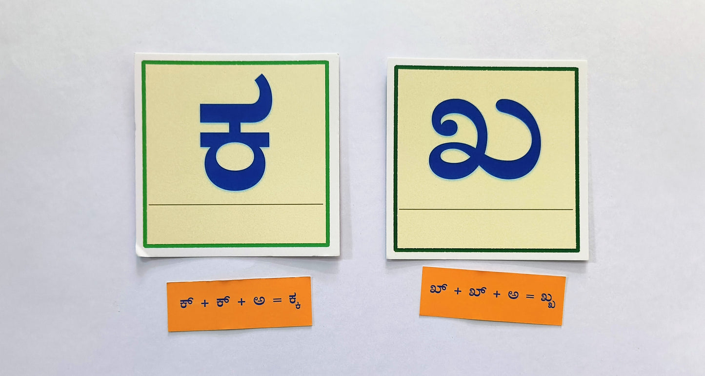 Kannada Ottaksharagalu puzzle cards