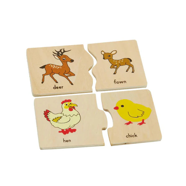 Vr/Wooden Animal Baby Matching set
