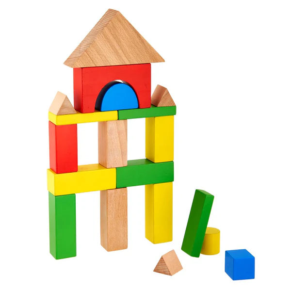 Vr/Wooden Building Blocks Large coloured