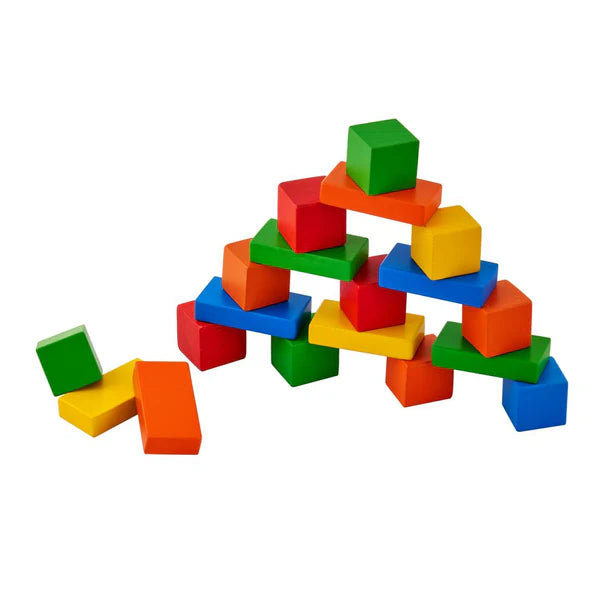 Vr/Wooden Cubes And Bricks Stack and Block Manipulative set