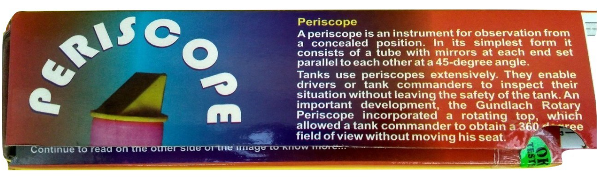 Tw/Periscope (Using Long Plastic tube)