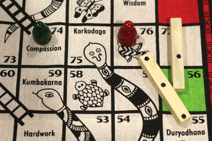 Kr/Parama Pada Sopanam Traditionally played Snakes and Ladder Game