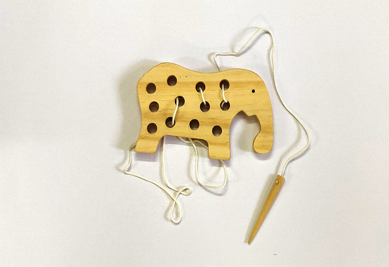 Wooden Lacing Elephant
