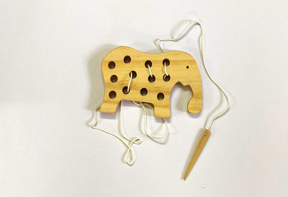 Wooden Lacing Elephant
