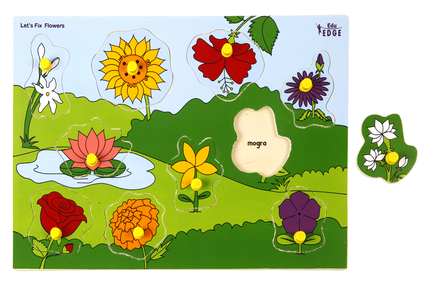 Vr/Wooden Inset Tray Puzzle Flowers – Vyvic Educational Needs