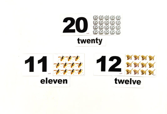 Numbers With Picture Matching Cards 11-20