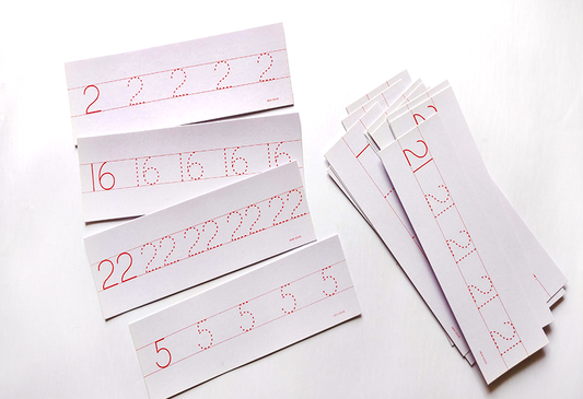 1-30 Writing Strips  number writing strips reuseable