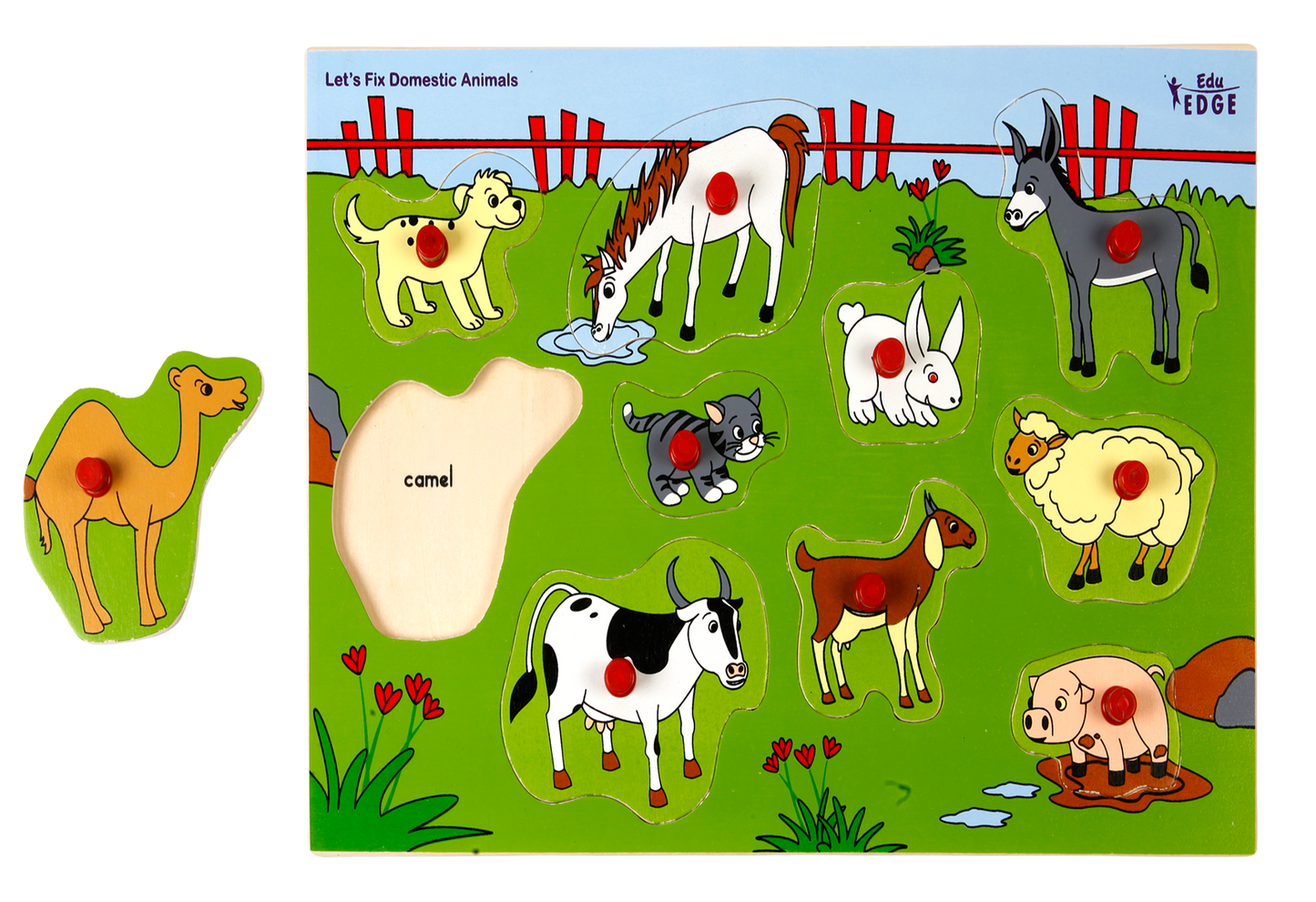 Vr/Wooden Inset Tray Puzzle Domestic Animals – Vyvic Educational Needs