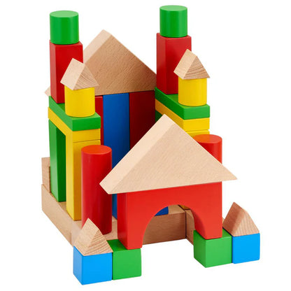 Vr/Wooden Building Blocks Large coloured