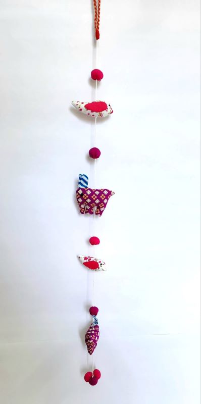 Ss/Elephant and Bird hanging w Funda Mobile Hanging