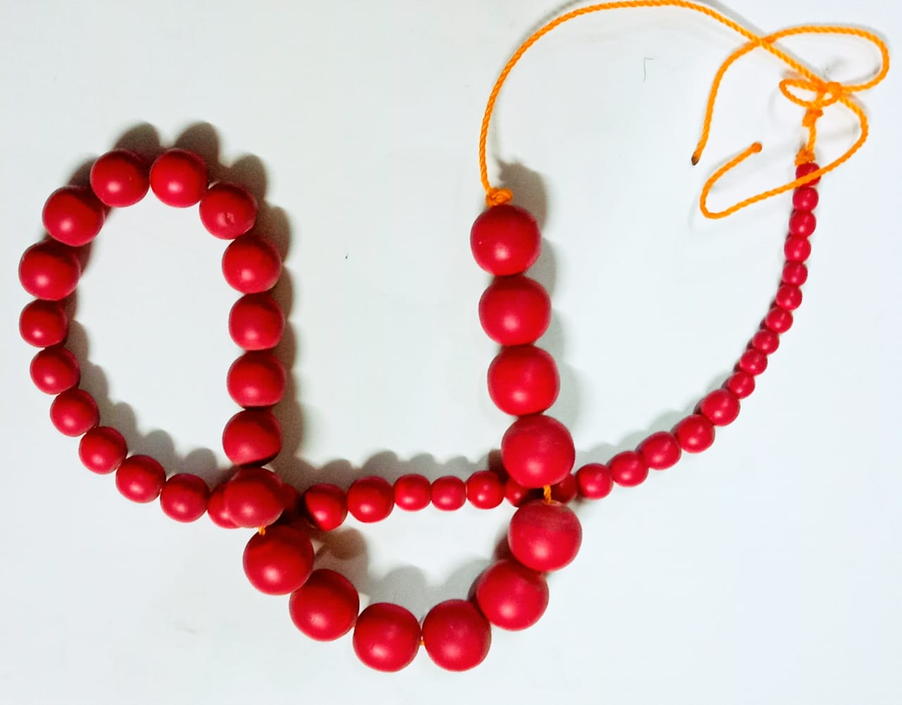 Wooden Graded Beads Red