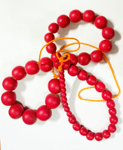 Wooden Graded Beads Red