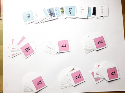 Vy/Hindi Varnamala-Vowels and Consonants Hindi Alphabets with picture matching cards