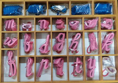 Lg/Movable Alphabets Cursive with Lid Box