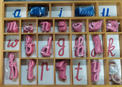 Lg/Movable Alphabets Cursive with Lid Box