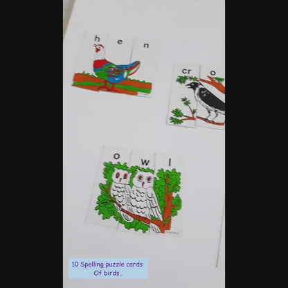 Spelling Puzzle Birds