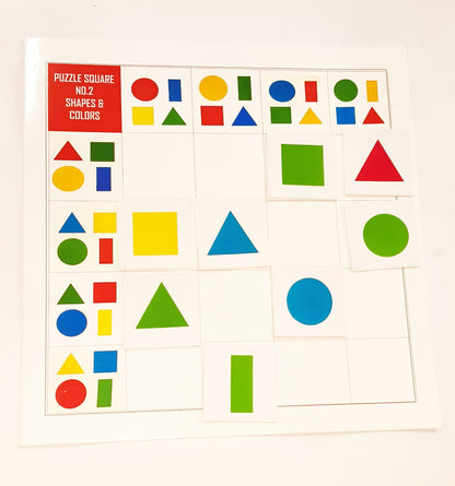Picture Puzzle Matching on Square Boxes Nos. 1,2,3