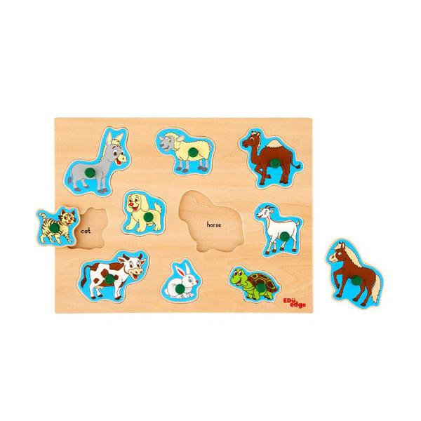 Vr/Wooden Inset Tray Puzzle Domestic Animals
