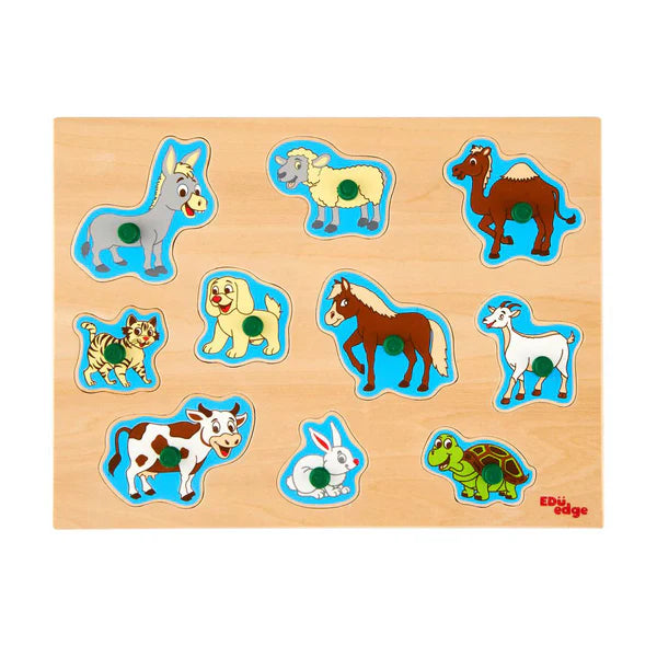 Vr/Wooden Inset Tray Puzzle Domestic Animals
