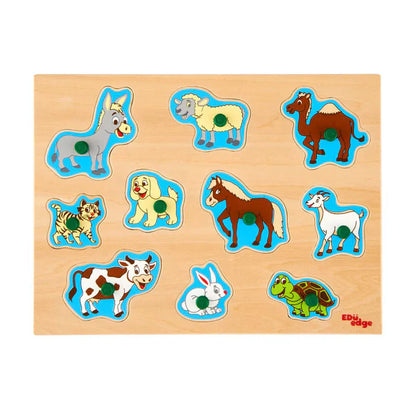 Vr/Wooden Inset Tray Puzzle Domestic Animals
