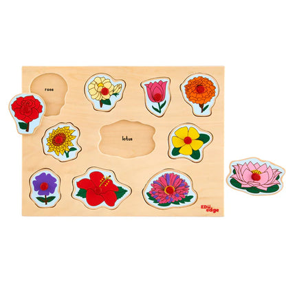 Vr/Wooden Inset Tray Puzzle Flowers