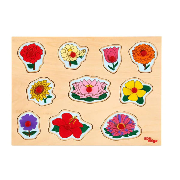 Vr/Wooden Inset Tray Puzzle Flowers