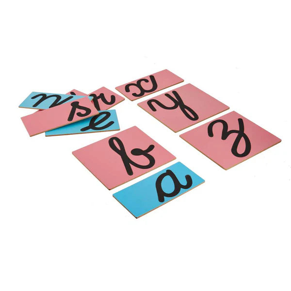 Vr/Montessori Sandpaper Cursive Letters set