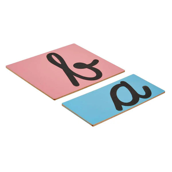 Vr/Montessori Sandpaper Cursive Letters set