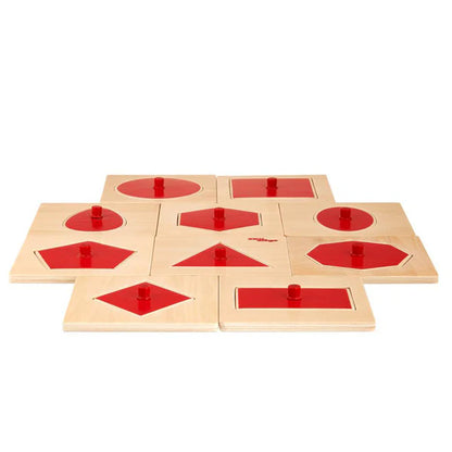 Vr/Wooden Inset Tray Ten Shapes Puzzle